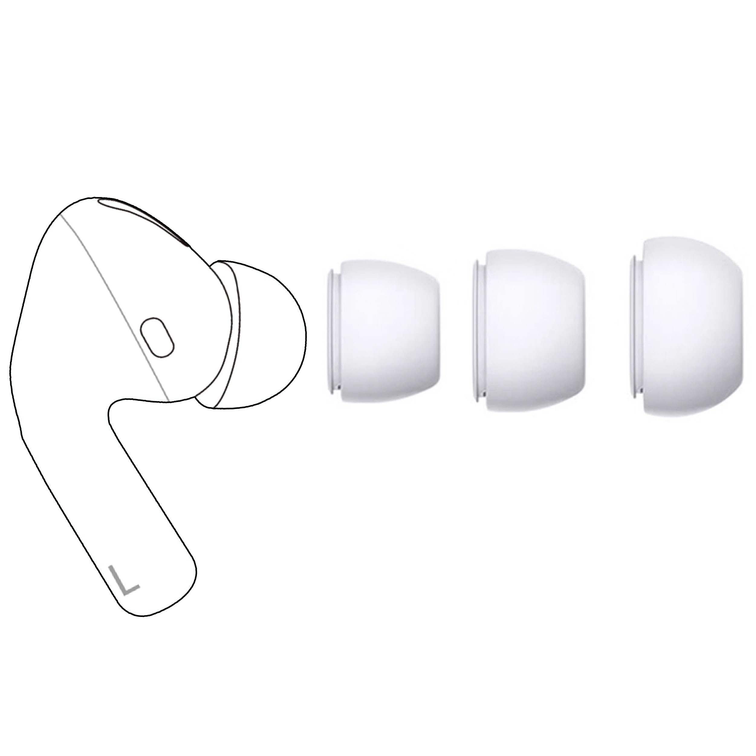 Fone de ouvido de substituição A2084 para Apple Airpods Pro 1ª